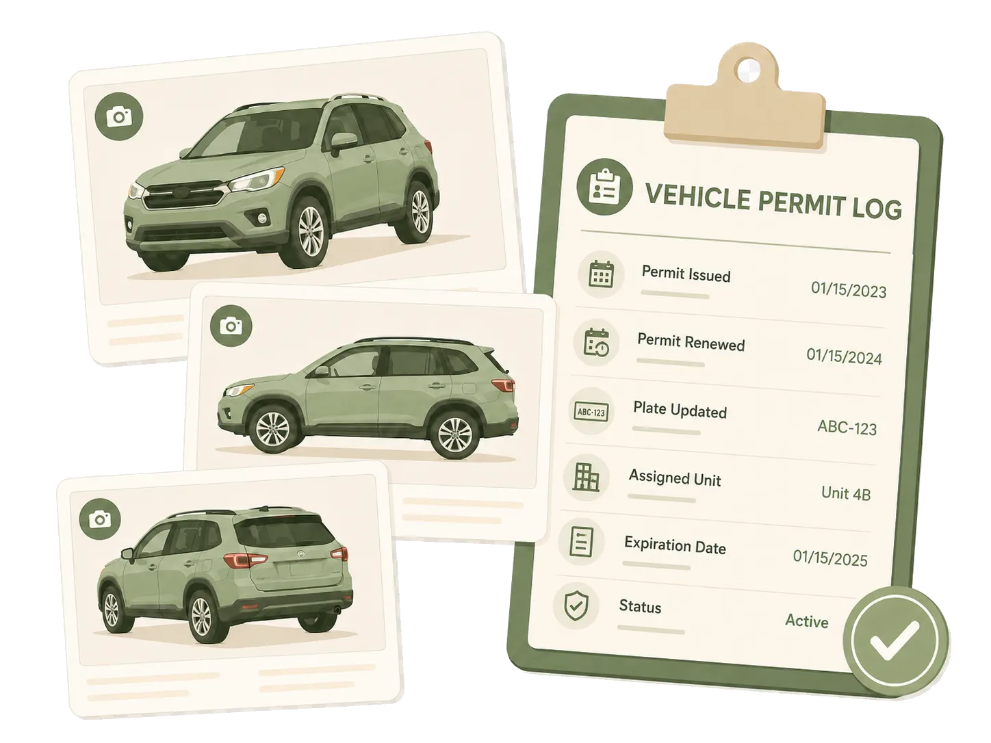 Vehicle permit log